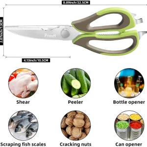 Tijeras de Cocina de Acero Inoxidable para Cortar Carnes y Más