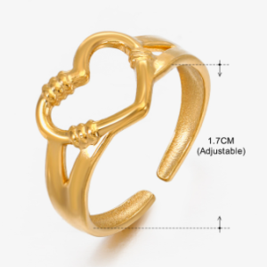 Anillo de Amor de Acero Inoxidable Elegante para Uso Diario