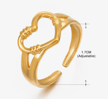 Anillo de Amor de Acero Inoxidable Elegante para Uso Diario