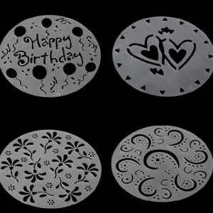 Set de 4 Plantillas para Decoración de Pasteles y Repostería Profesional
