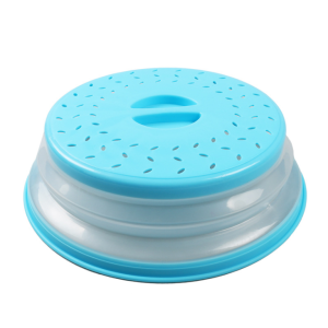 Tapa de Microondas Plegable 2 en 1 para Calentar Alimentos de Plástico Resistente