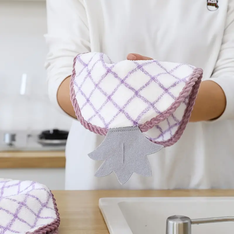 Toalla Absorbente de Coral Fleece para Cocina Eficiente y Duradera