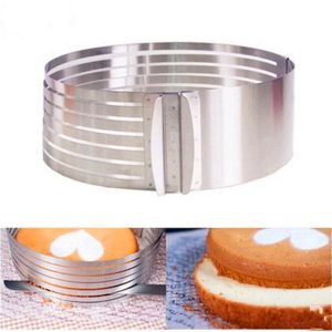 Cortador de Pasteles Redondo Ajustable de Acero Inoxidable para Cortes Perfectos