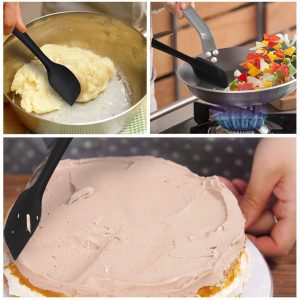 Set de 5 espátulas de silicona ergonómicas para cocinar con comodidad