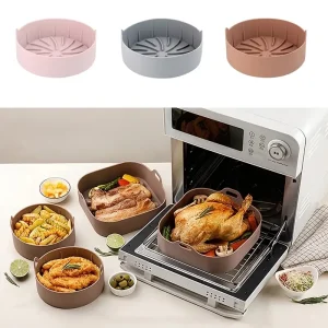 Molde Redondo de Silicona para Freidora de Aire Ideal y Duradero