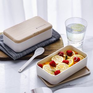Lonchera Doble de Plástico para Transportar Alimentos de Forma Segura