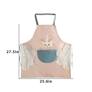 Delantal de cocina impermeable con diseño divertido y pechera ajustable para mujeres