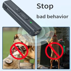 Repelente Ultrasonico para Perros con Linterna y Control de Ladridos