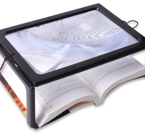 Lupa con soporte plegable para lectura y manualidades con visión clara