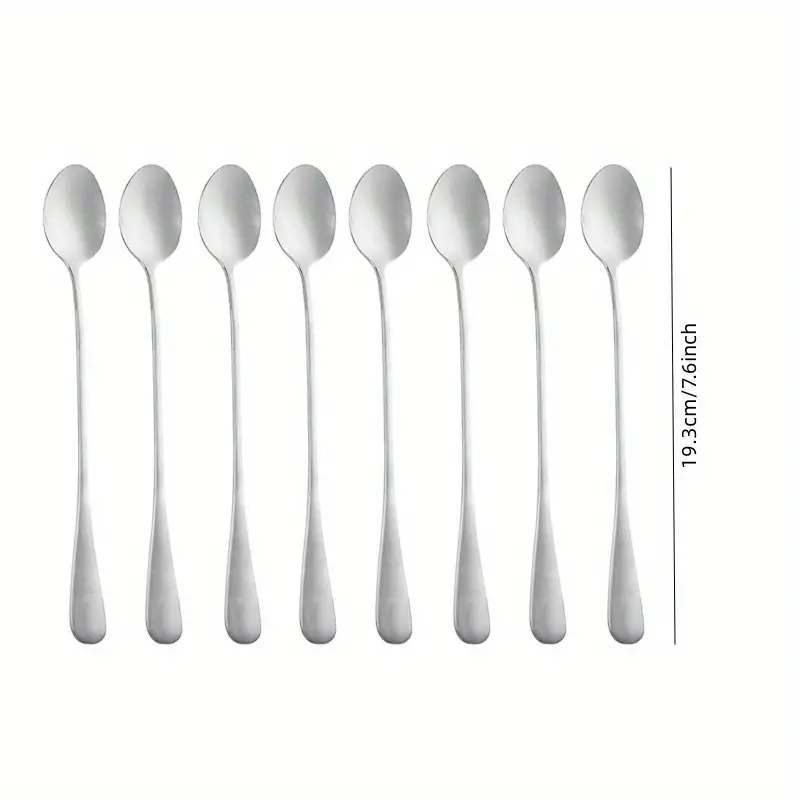 Juego de 8 cucharas de acero inoxidable para postres y helados de alta calidad