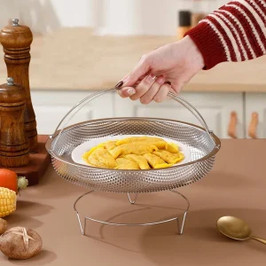 Canasta Escurridora Multifuncional para Cocina y Vaporera de Alta Durabilidad