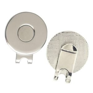 Clip de Gorra de Golf Redondo con Imán Plata 25 mm para Golfistas