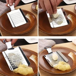 Rallador de Ajo de Acero Inoxidable para Cocinas Eficientes y Duraderas