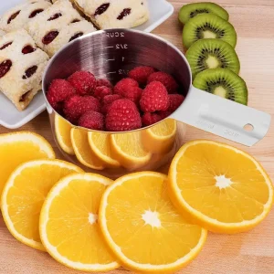 Taza Medidora de Acero Inoxidable 304 para Cocinar con Precisión y Estilo
