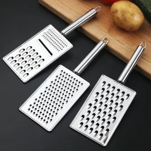 Set de 3 Ralladores de Acero Inoxidable para Cocinar Sin Esfuerzo