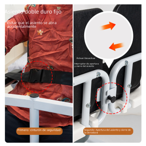 Silla de baño ergonómica para mayores con elevación y desplazamiento