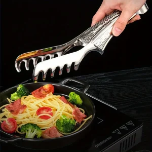 Pinza de Acero Inoxidable para Servir Espagueti y Ensaladas de Cocina
