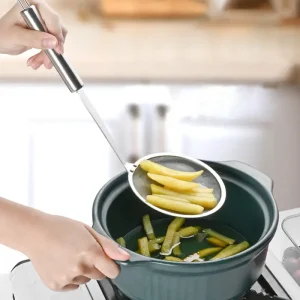 Colador de Acero Inoxidable con Mango Ergonómico para Cocinar Eficiente