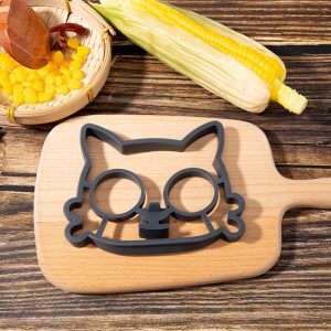Molde de Silicona para Omelette en Forma de Gato para Desayunos Creativos