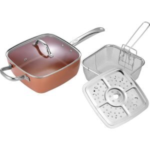 Freidora de Papas Fritas Cobre Duradera y Eficiente para tu Cocina