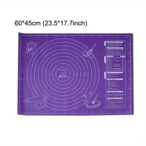 Tapete de Silicona para Amasar 17.72x23.62 Pulgadas Ideal para Cocinar