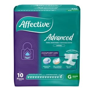 Pañales Desechables Affective Advanced Grande 10 Unidades para la Comodidad de tu Bebé