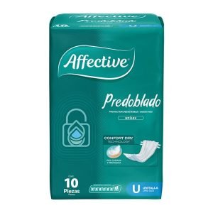 Pañales Desechables Affective Predoblados Unitalla 10 Unidades para Bebés Cómodos