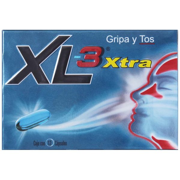 ANTI-GRIPAL XL3 XTRA 12 TABLETAS Alivio Rápido para Resfriados y Gripe