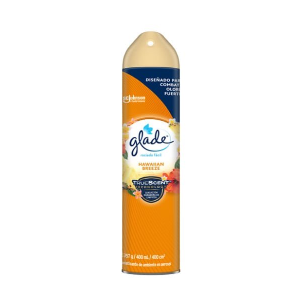Aromatizante Glade Aerosol Hawaiian Brz 400 ml para un hogar fresco y tropical