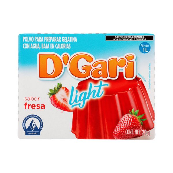 Gelatina D Gari Light Sabor Fresa 20 g Delicia Saludable