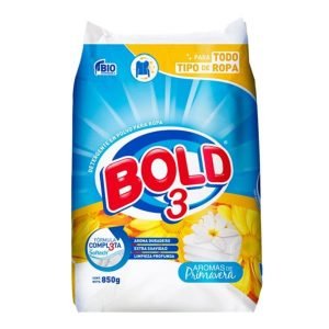 Detergente Bold 3 Aromas de Primavera en Polvo 850 g para Ropa Fresca