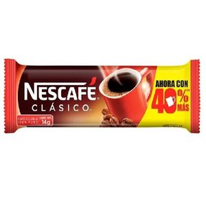 Café Nescafé Clásico Stick 14 g Sabor Intenso y Aroma Irresistible