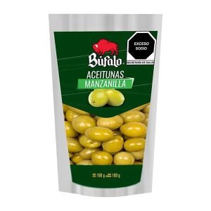 Aceitunas Búfalo Manzanilla 190 g Sabor Suave y Saludable