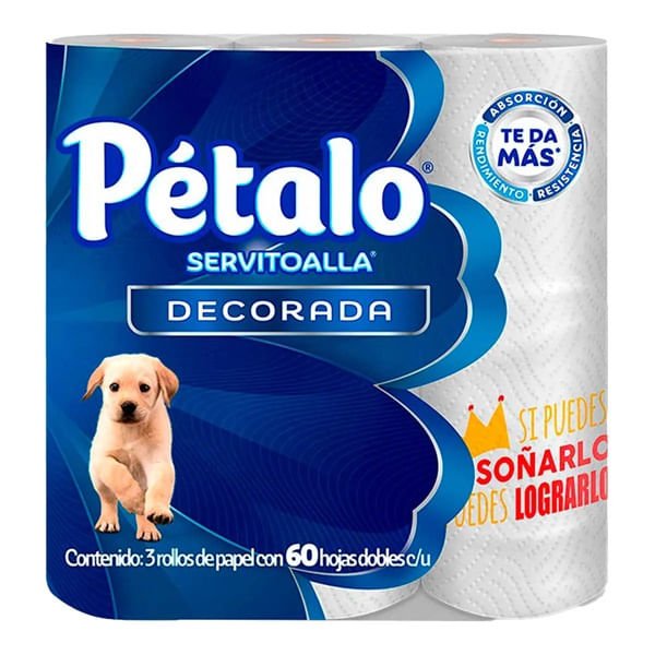 Servitoalla Pétalo 60 Hojas Paquete de 2 Unidades para Hogar y Negocio