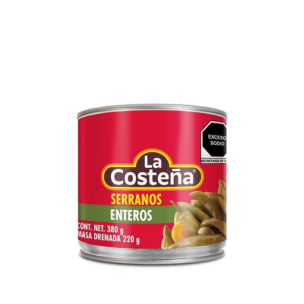 Chiles La Costeña Serranos 380 g Sabor Auténtico para tus Platillos