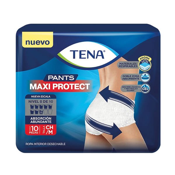 Pañales Desechables Tena Pants Mediano 10 Unidades para Adultos