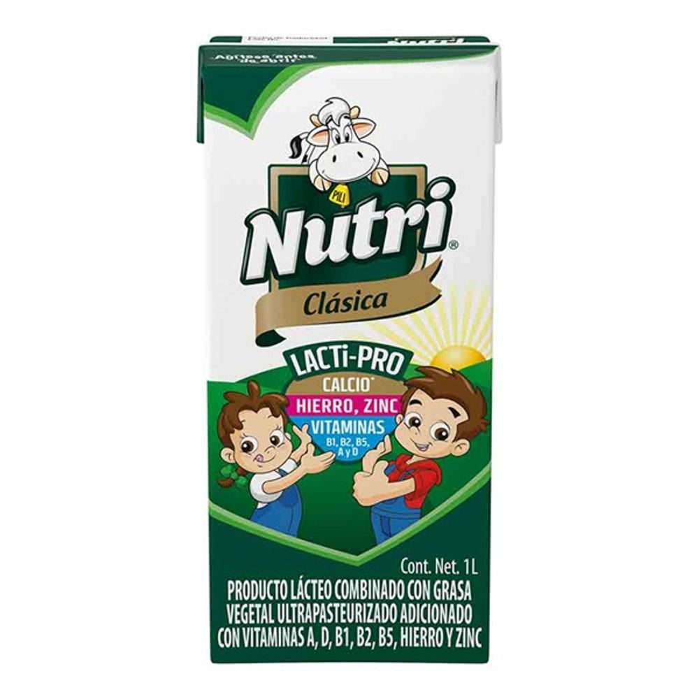 Lácteo Nutri UHT 1 L con Vitaminas para Salud y Nutrición Familiar