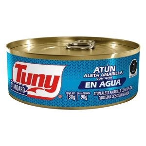 Atún Tuny Estándar en Agua 130 g Sabor Suave y Nutritivo
