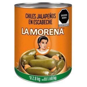 Chiles La Morena Jalapeños Enteros 2.8 Kgs Sabor Fresco y Picante