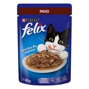 Alimento Húmedo para Gatos Félix Pavo 85 g Nutrición Balanceada