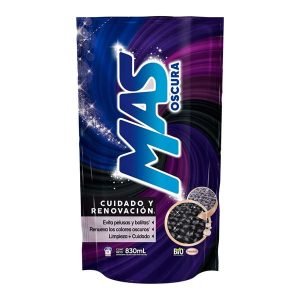 Detergente Líquido Más Oscura Econopack 830 ml para Ropa Fresca y Limpia