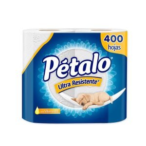 Papel Higiénico Pétalo Ultra Resistente 400 Hojas Paquete de 4