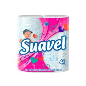 Papel Higiénico Suavel 4 Rollos Suave y Resistente para tu Hogar
