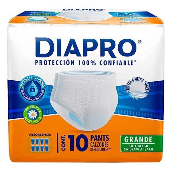 Pañales Desechables para Adultos Diapro Grande 10 Unidades Comodidad y Protección