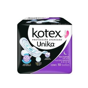 Toallas Femeninas Kotex Nocturnas con Alas 10 Unidades para Protección Total