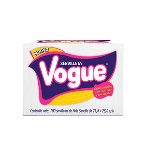 Servilletas Vogue Elegantes para Eventos y Uso Diario 100 Unidades