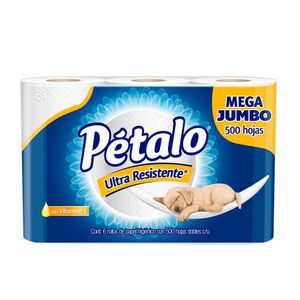 Papel Higiénico Pétalo Ultra Resistente 500 HD 6 Rollos