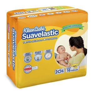Pañales Desechables Kleen Bebé Suavelastic Etapa 2 16 Unidades para Mayor Comodidad