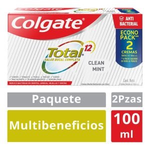 Crema Dental Colgate Total 2 Pack 100 ml para una Higiene Bucal Perfecta
