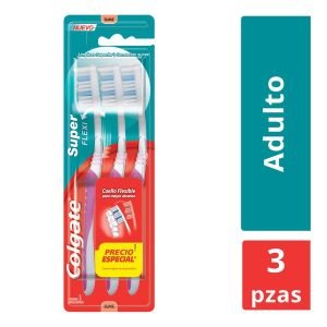 Cepillo Dental Colgate Super Flexi 3 Pack para una Higiene Bucal Perfecta